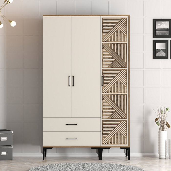 Hanah Home Kumsal PT - Walnut, Cream Hanah Home Kumsal PT - Walnut, Cream